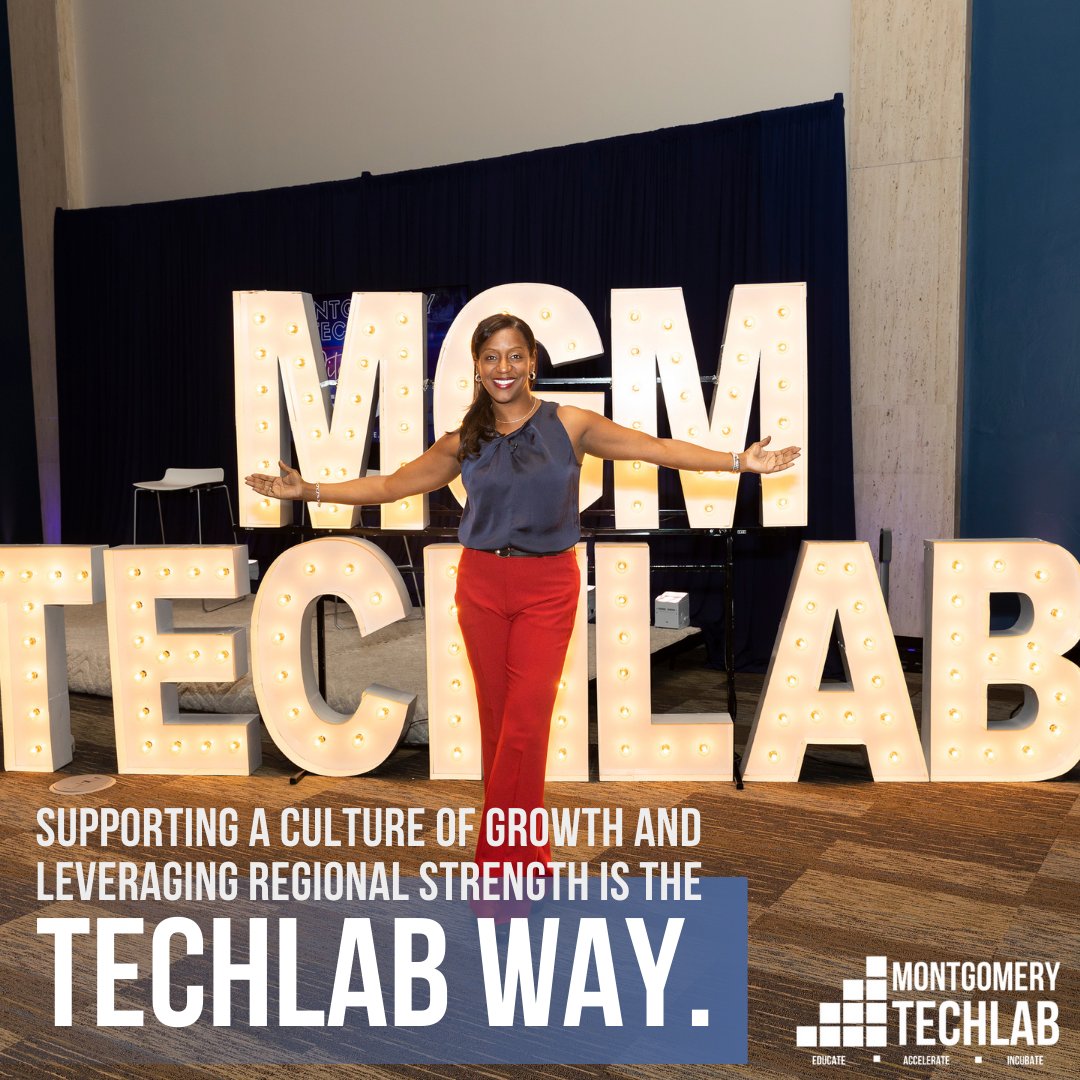 mgmtechlab's tweet photo. Supporting a culture of growth and leveraging regional strength is the TechLab way. 

Through our 12-week accelerator and immersive events, we are fueling local entrepreneurs and creating opportunities.

Learn more at https://t.co/b598i6D87T!

#MGMTechLab #montgomery #tech https://t.co/jw1MEUHfth