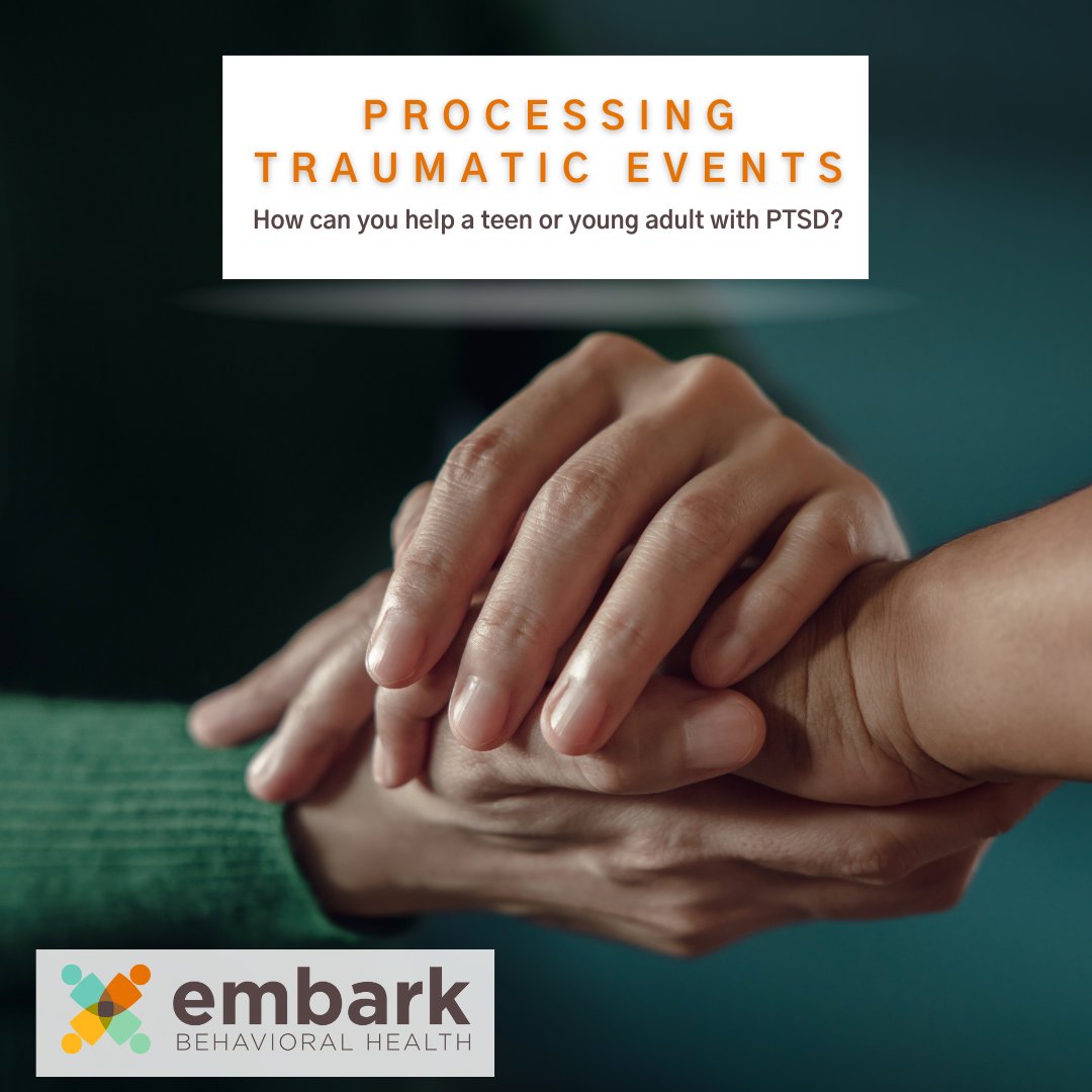 For 7 ways you can support a young person who’s having intense physical and #emotionalreactions to a #traumaticevent long after it ends, head here 👇 . You’ll find insights from our chief clinical officer, Dr. Rob Gent,who has a doctorate in psychology.  embarkbh.com/post-traumatic…