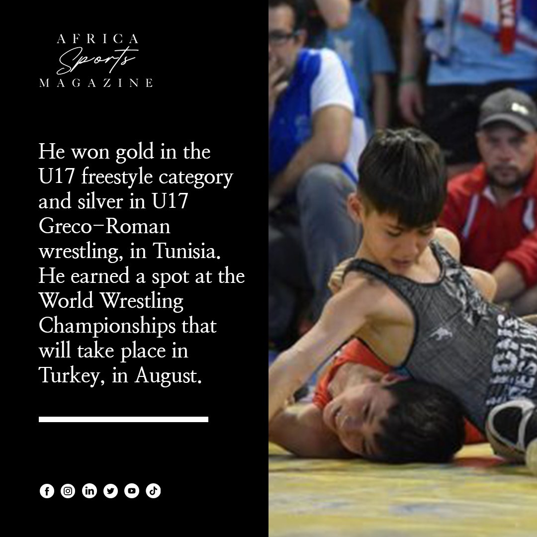 14-year-old Dominick Aoun excels at African Wrestling Championships.
.
follow Africa Sports Magazine for more updates on sports around the world and stories on Africa's sporting heroes. #africasports #africasportsnews #africasportsmagazine