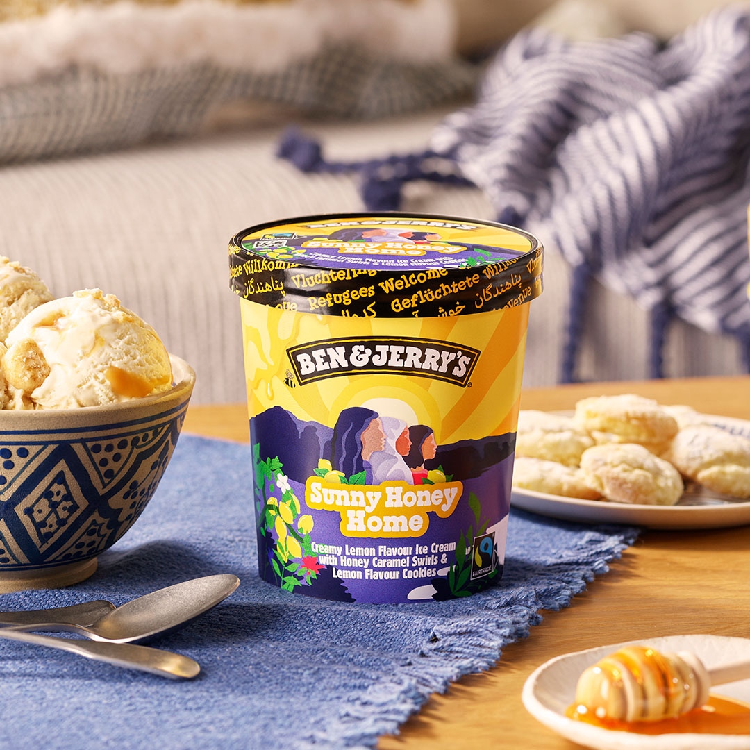 We’re buzzing about our latest, never-before-seen flavour, Sunny Honey Home featuring creamy lemon flavour ice cream, gooey & sweet honey caramel swirls and lemon flavour cookies. You better bee-lieve it’s delicious!💛

Find out more here: benjerry.co.uk/flavours/sunny…