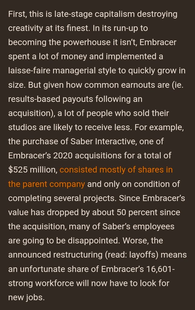 DeekeTweak's tweet photo. Joost van Dreunen gives a wake up call on Embracer's current situation: https://t.co/o2I7z0l35U