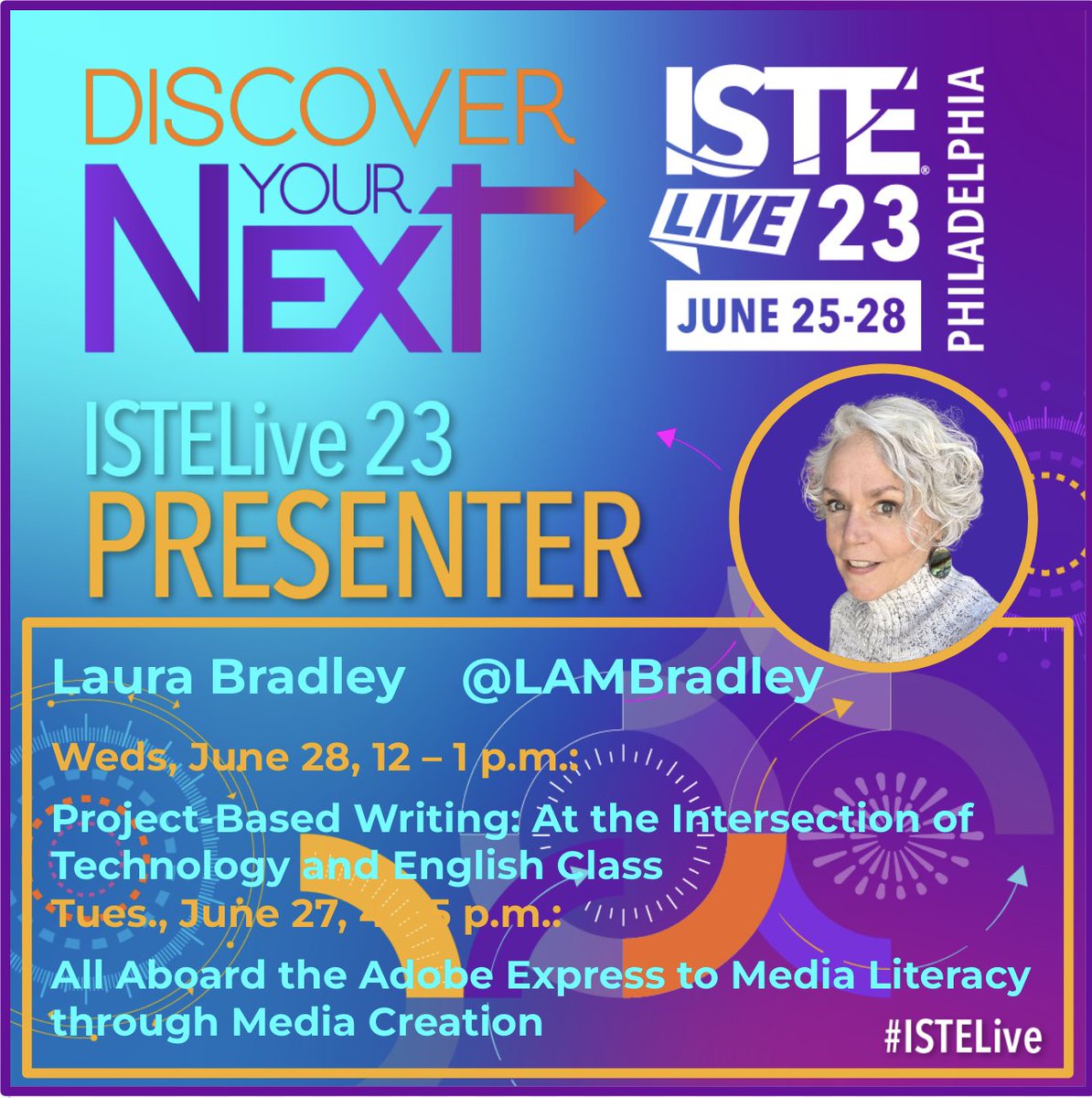 LAMBRADLEY's tweet photo. What do #teachers do in the summer?
Week 1: district-wide PD day @Petk12schools + work w/@edutopia at Skywalker Ranch
Week 2: 3 days learning K-5 comp. sci. w/@CSforCA #SummerOfCS @SCOESonoma
Week 3: share #ProjectBasedWriting & @AdobeExpress at @ISTEofficial in Philly. https://t.co/ju2cZsbDyx