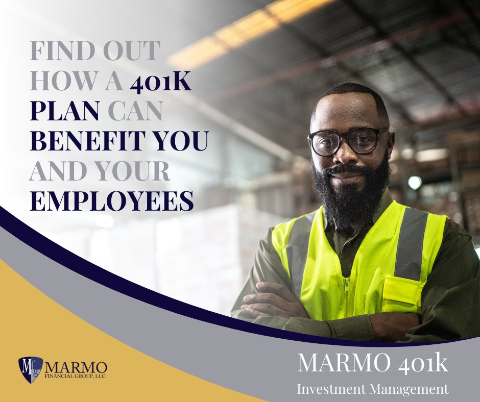 MarmoFinancial's tweet photo. Business owners, did you know that offering a 401(k) plan can give you a competitive advantage in today's job market? It sets your company apart, showing that you care about your employees' financial well-being and offering them a chance to build a secure retirement.

#401k https://t.co/0cmW7sZThJ