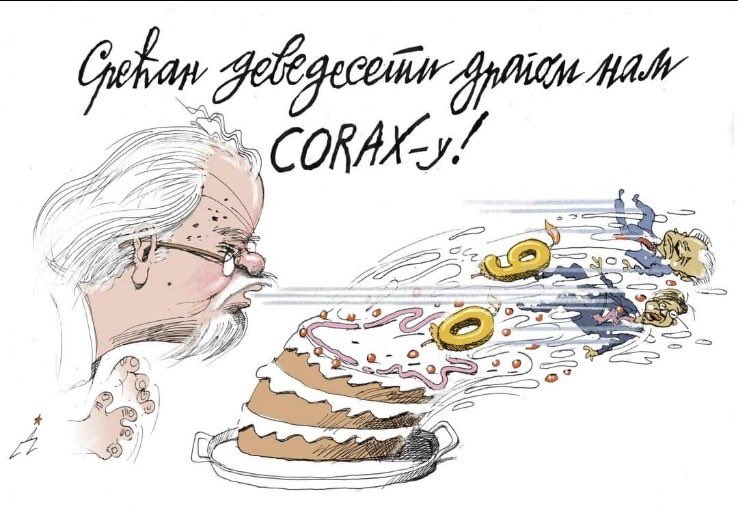 nusicijada's tweet photo. Srećan 90. rođendan neponovljivom hroničaru našeg društva, dragom Corax-u! 💙

🎨 D. Petričić https://t.co/RAdO7dAsIg