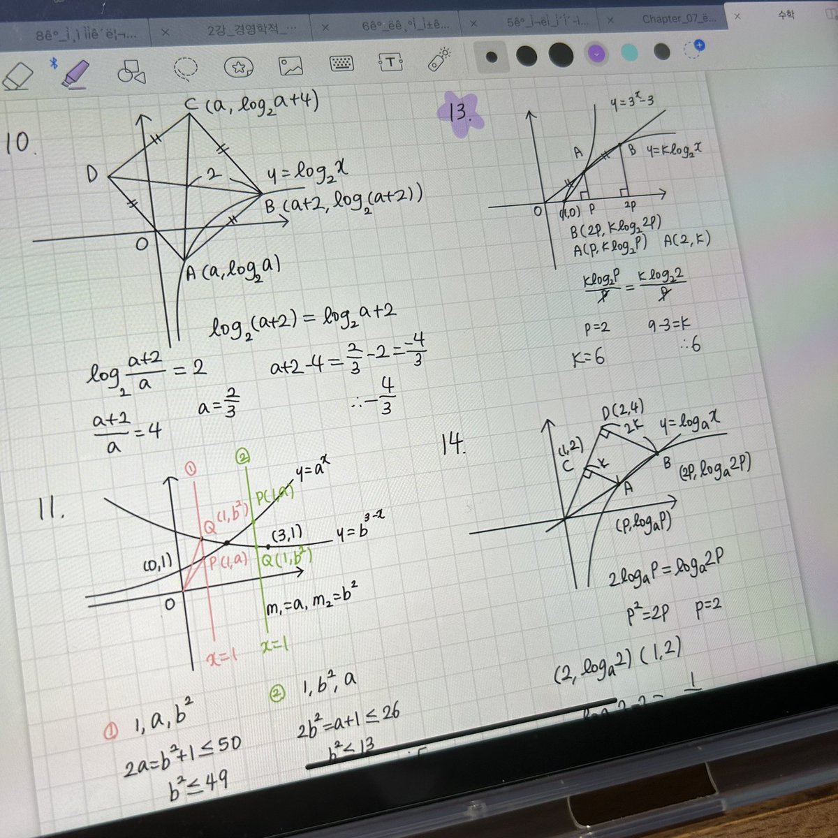 패드에 수학 특히 그래프 문제 풀기에 너무너무 좋다.. 깔끔하게 풀 수 있어서 복기할 때에도 정리해서 볼 수 있음!!