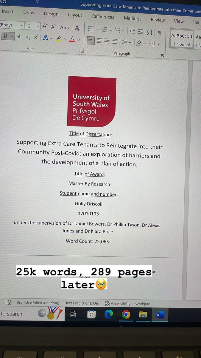 25 thousand words, 289 pages, at least 15 meltdowns, 2 proofreads and 1 big cry later, I finally submitted my work! @KESS_USW @Linc_Cymru @USWResearch