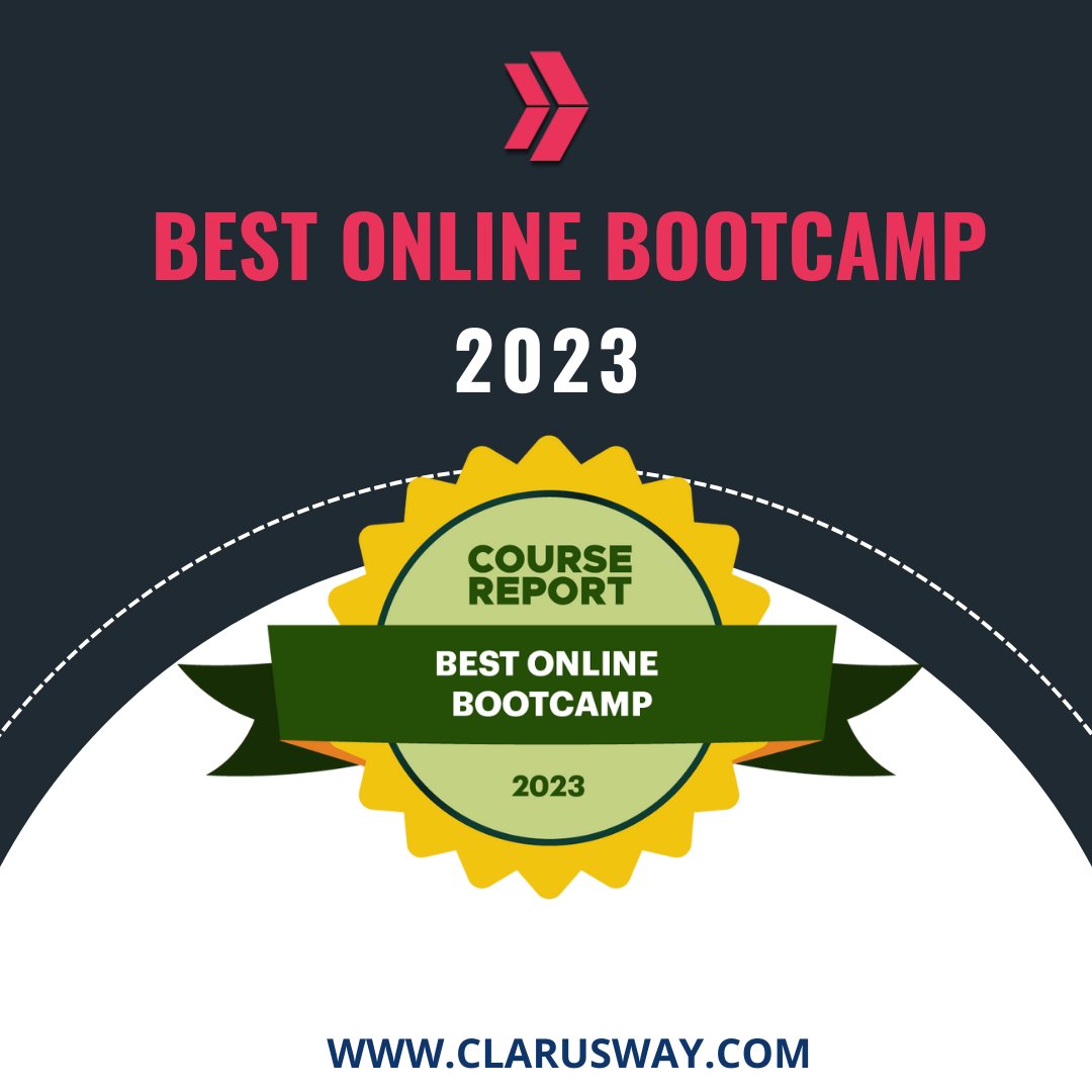 clarusway's tweet image. 🎉 Big news! 🚀🌟 Clarusway has just been recognized by @CourseReport as one of the BEST ONLINE BOOTCAMPS in the industry! 💻🔥
Join us in celebrating this outstanding achievement as we continue to empower learners worldwide with cutting-edge tech education. 🌐✨
With an…