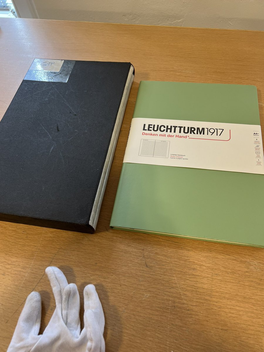 Filled my first dissertation notebook today. I asked the archivist where I could buy a new notebook at lunch. It’s massive. Lüneburg Orgeltabulatur KN 208 for reference. 

It’s not the same size as my moleskin. It’s fine. Everything is fine.