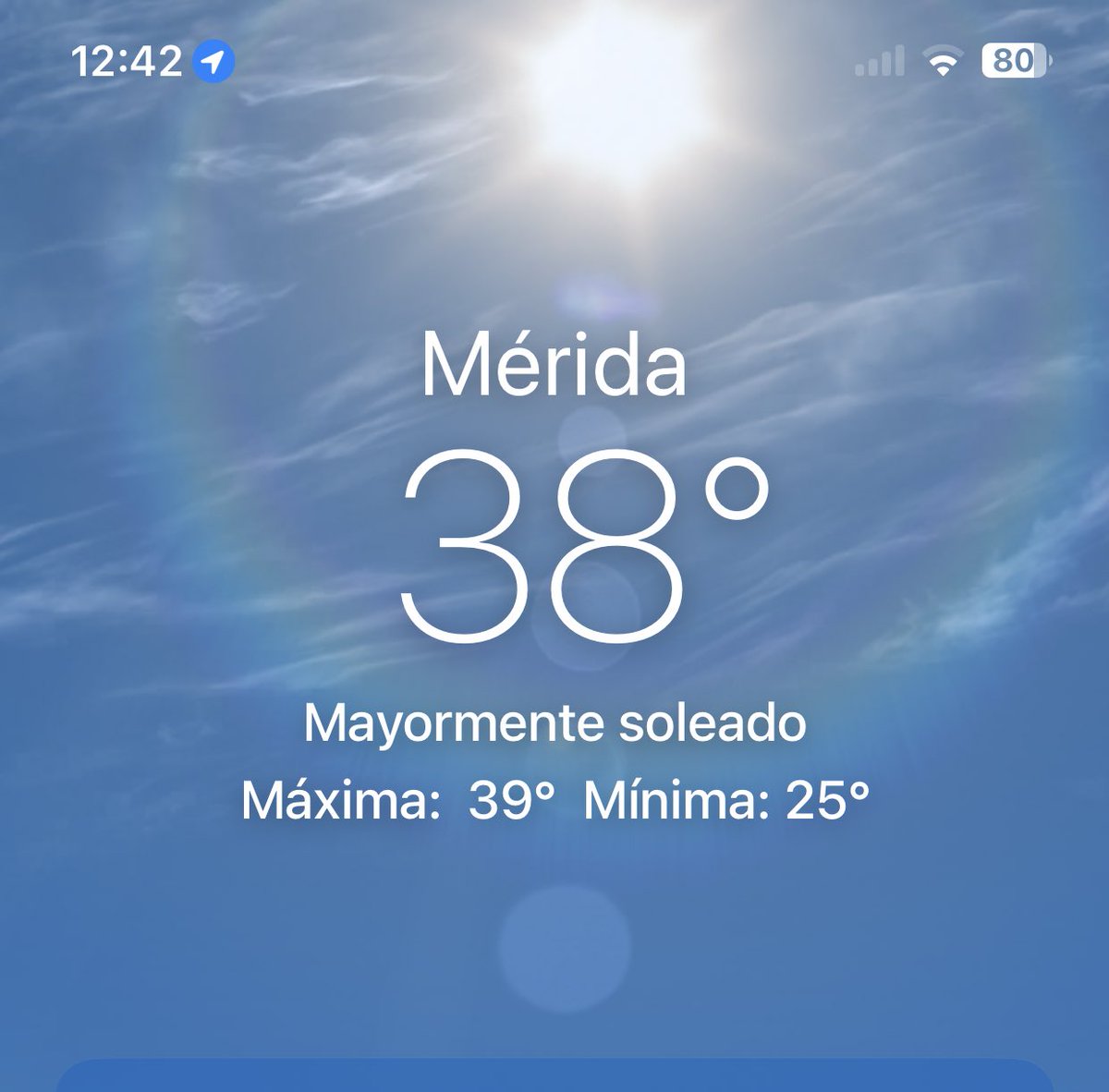ColachoTv's tweet photo. En Mérida estamos a 38° y en tu cuidad? Responde con una imagen
#clima #Weather #colachotv https://t.co/JafA18PVZD