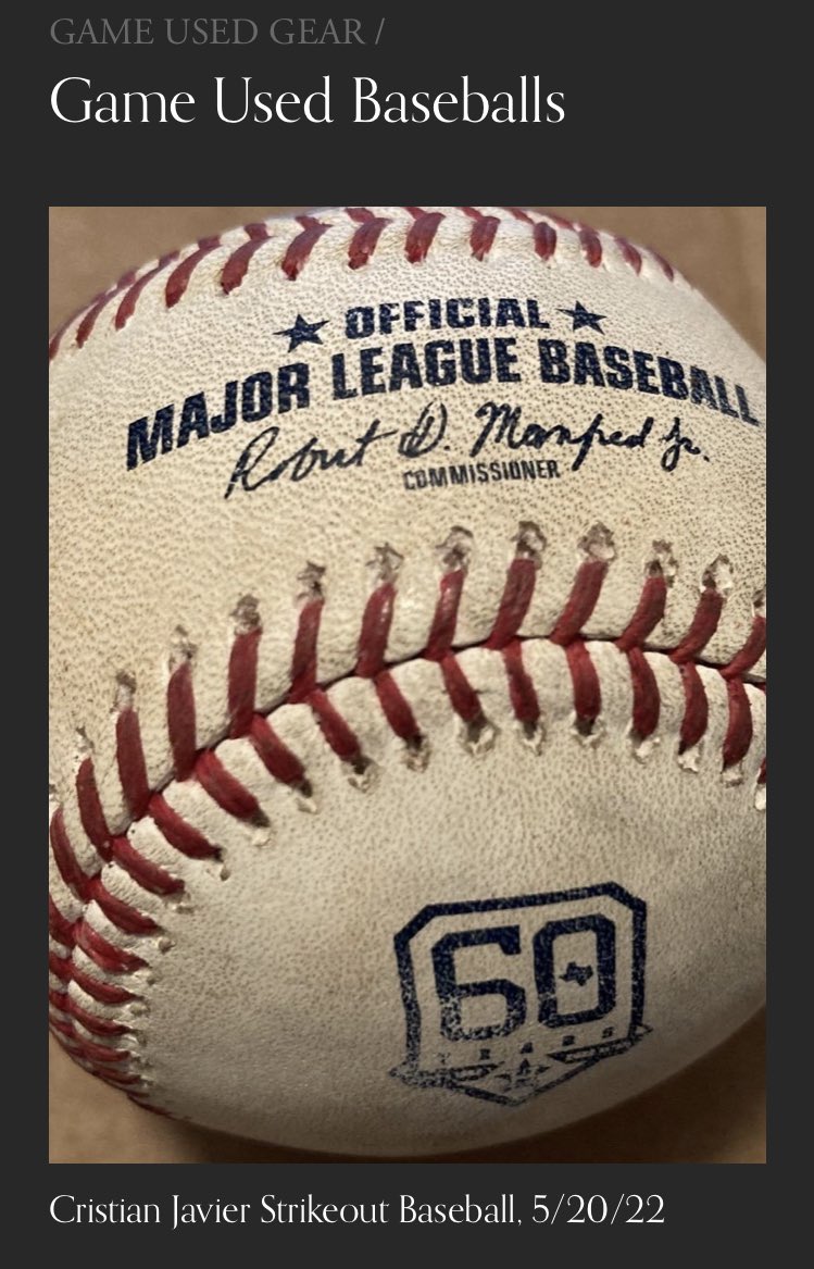 Today all baseball sales come with a pair of tickets to tonight’s Astros game vs the Nats.