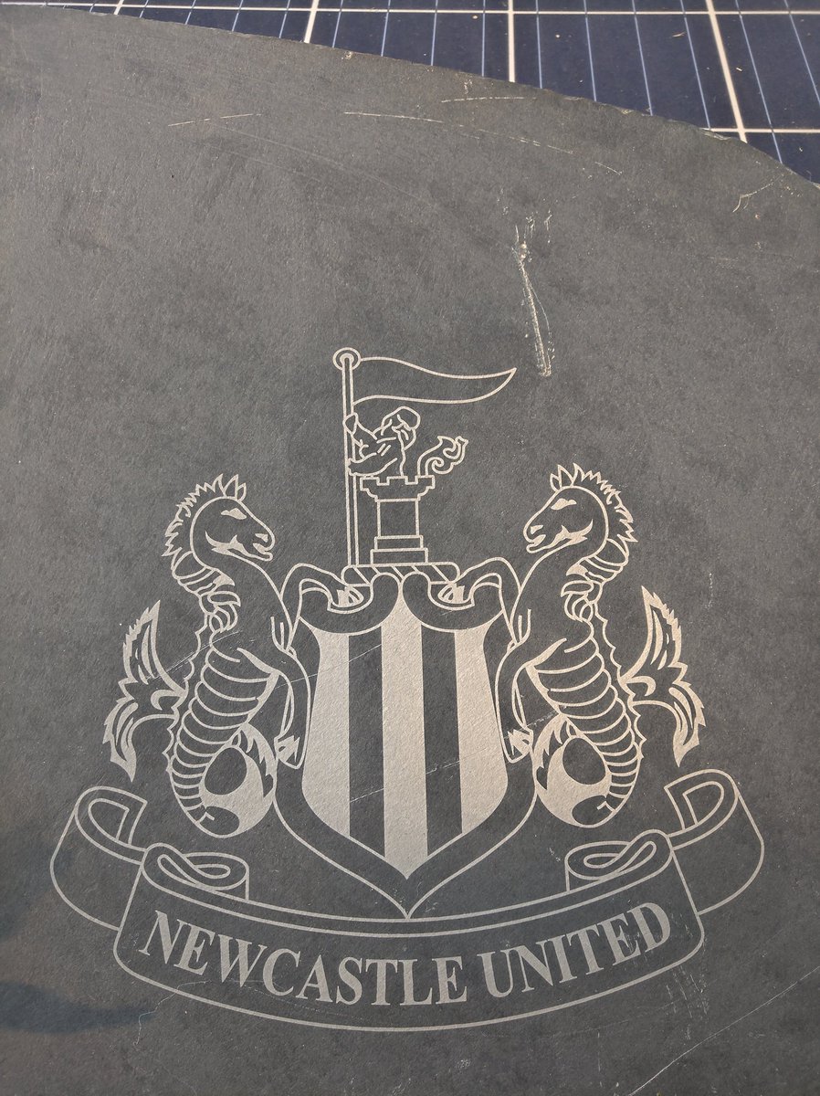 Seen a dude with a laser etcher, I had slate, nice gift for me HWTL&L #NUFC