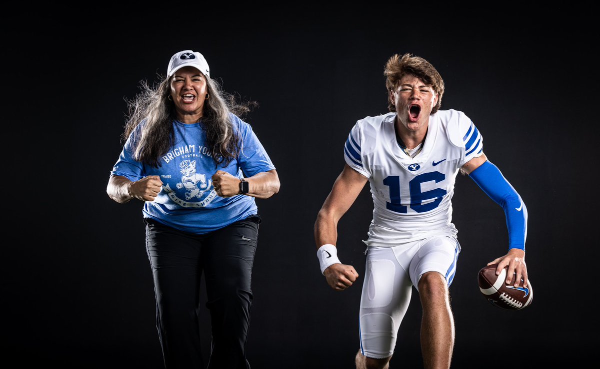 RomanGagliano's tweet photo. Had a great time at BYU this week!!! Grateful to be named camp QB MVP!! Thankful for all the great hospitality shown to me and my mama!! Can’t wait to get back to Provo!!!❤️🤙🏽@CoachRoderick @CoachMeetch @BYUfootball @rakoto10 @polynesiabowl https://t.co/JE2IgRZt9M
