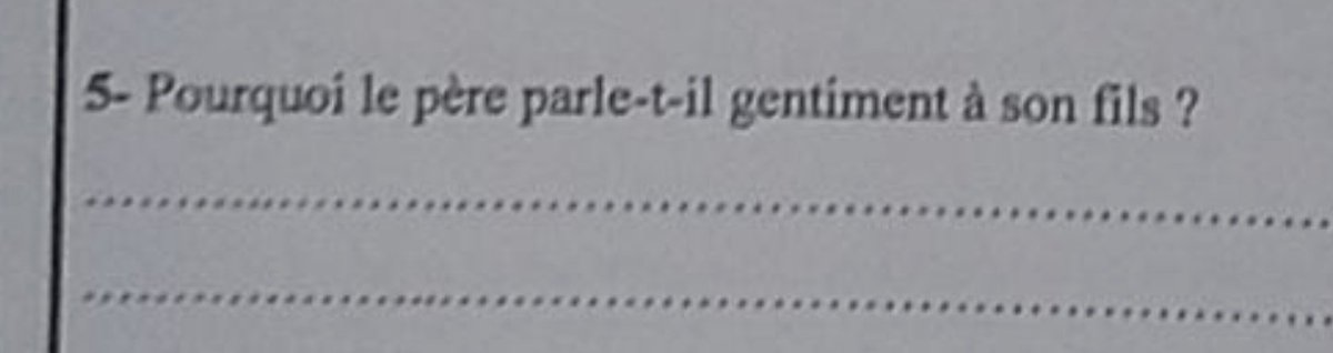 Schlahbi's tweet photo. Oui pourquoi ???*
.
.
.
*examen collège, Maroc, 2023
#EducMA https://t.co/prYbAD2M8t