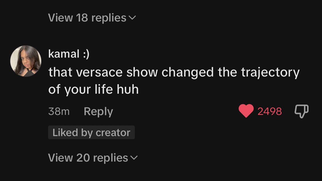 hynchntruther's tweet photo. Bro was fr down bad. He even agreed that the Versace show changed the trajectory of his life like WDYM😭

 https://t.co/cFfWiY6NYy