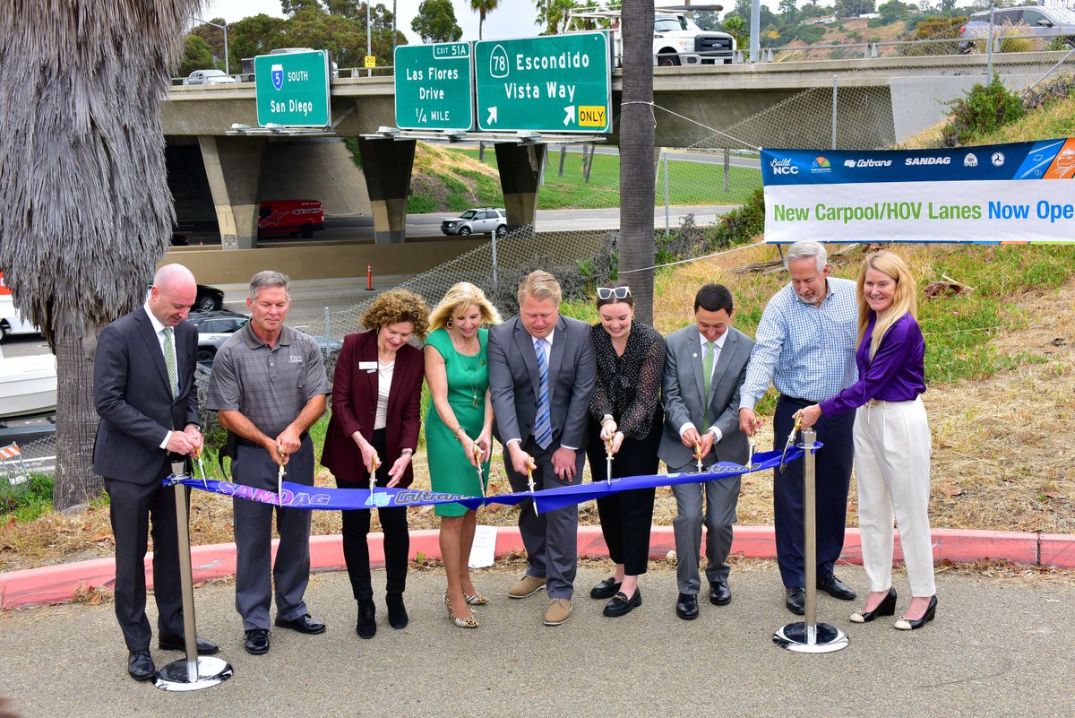 StacyWitbeck's tweet photo. Congratulations, @SANDAG & @SDCaltrans!
The #BuildNCC team reached a significant milestone this week with the opening of 4 new miles of HOV Lanes on Interstate 5. Stay tuned for more project updates this summer.
#WeBuildCoolStuff #StacyAndWitbeck https://t.co/tSN96gCau5