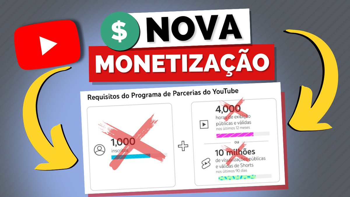 💲 [MUDOU TUDO] Nova Regra de Monetização do YouTube youtu.be/vvCJ2FrM-AY

Agora você vai ganhar dinheiro com seus vídeos no YouTube.