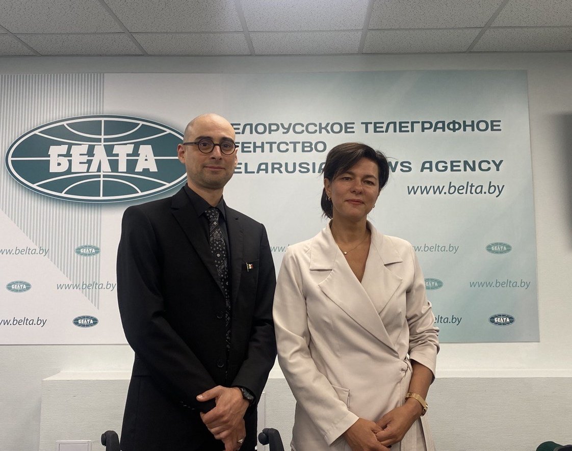 La agencia de noticias de Belarús es @BeltaNoticias. Platiqué con su directora, Irina Akulovich, para aumentar la presencia de 🇲🇽 en 🇧🇾. Tienen mucho interés por conocer más y conocer mejor nuestro país.