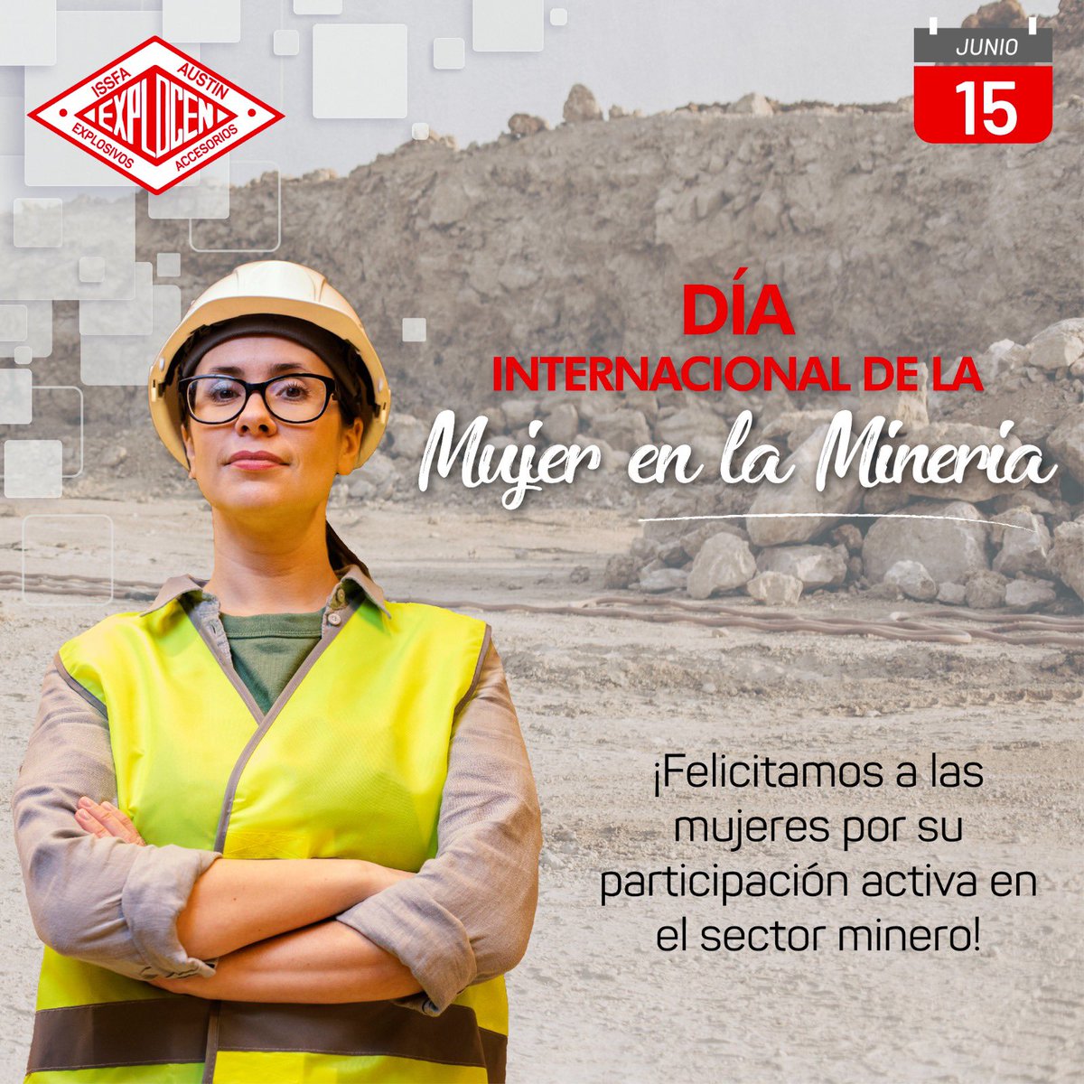 explocen's tweet photo. ¡Festejamos el #DíaDeLaMujerEnLaMinería!
📌 Esta es una fecha para valorar el rol de las mujeres y su aporte en la industria minera a nivel mundial 👷🏻♀️👷🏽♀️
#MineríaResponsable
#MujerMinera
#Explocen https://t.co/YLKqzeB5nw