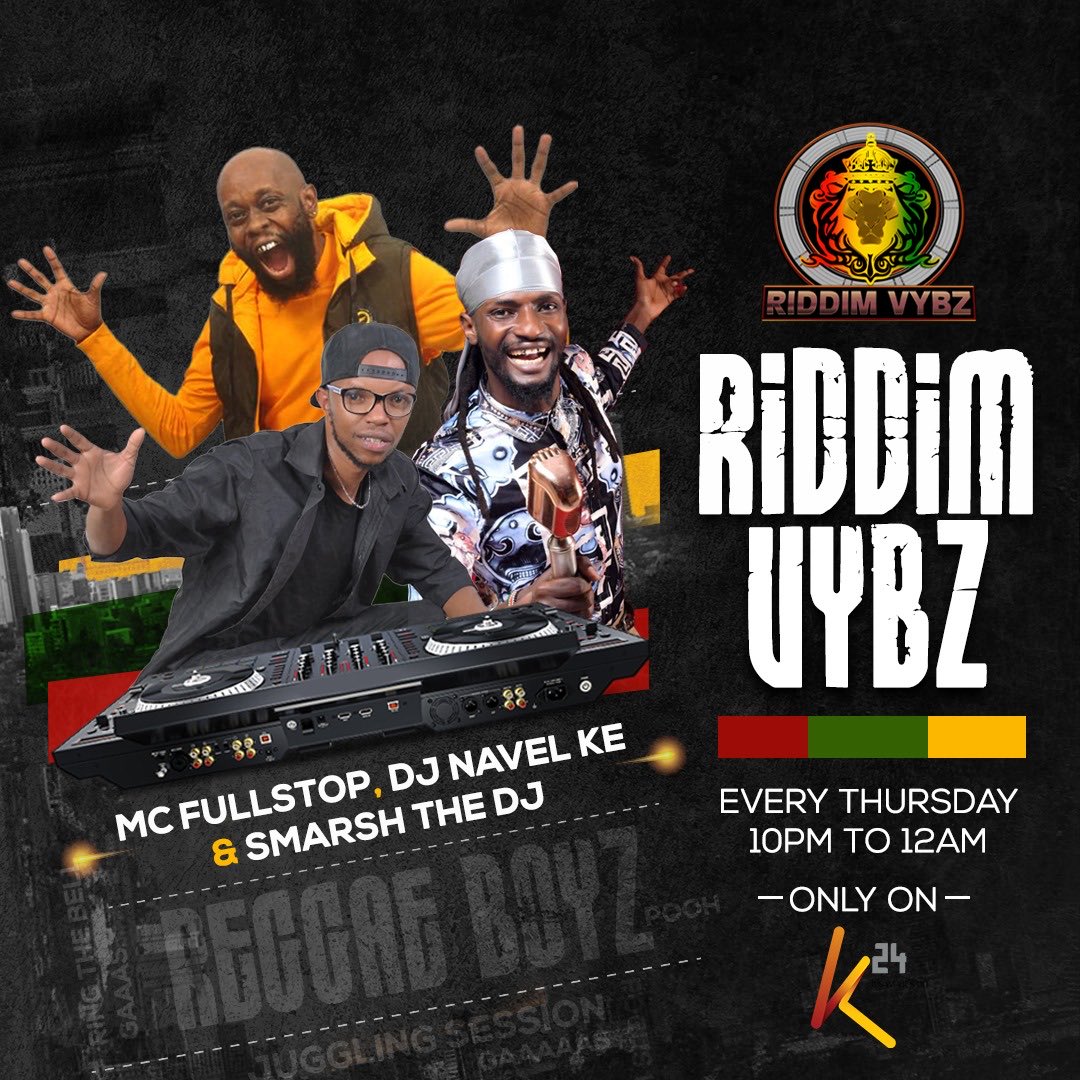 Sinema imeanza tune in #riddimvybzk24 #Thursdayedition #Reggaeboyzlivejuggling