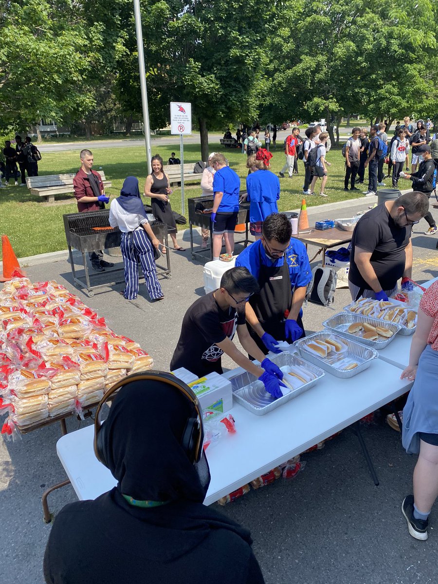 The smell of charcoal is on the air!! HHS Community BBQ on now until
430!!!