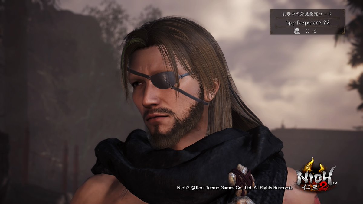 toirahcdnarg's tweet photo. 男性のほうも作ってみました。
 #Nioh2 #Nioh2_code #PS4share https://t.co/LV6yOmTqWe