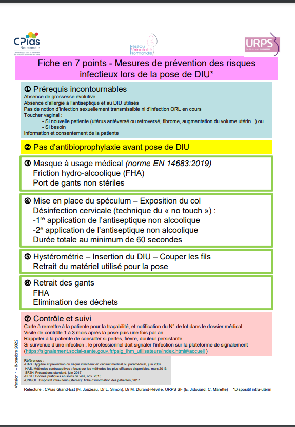 Prev_Infection's tweet photo. 🗒 En 7 points, le @cpiasnorm vous présente les mesures de prévention des #risquesinfectieux lors de la pose de DIU. 
💯A télécharger ici : https://t.co/HLdQv58hqV https://t.co/YRP2bJH6QF