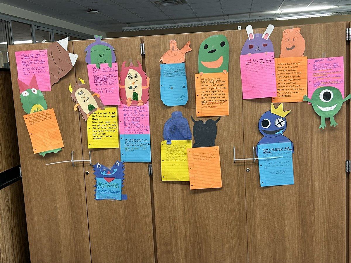 Check out what happens when we turn into Veggie Monsters! My SS had the BEST time creating veggie monsters and describing different ways their hands, feet, head, etc can act when discovering food they don’t like! #campinatlamkin <a href="/cfisdnac/">CFISD NAC</a>
