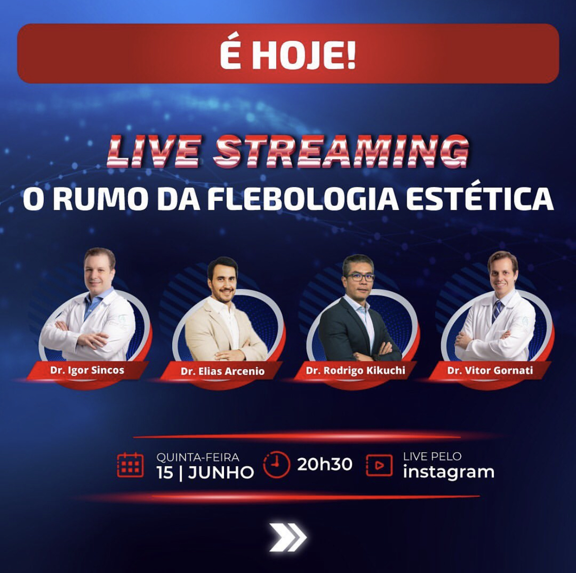 rodrigo_kikuchi's tweet photo. É hoje!! Não perca a Live "O Rumo da Flebologia Estética" uma parceria ScIENCE e Evas Cursos. 🚀

🗓 Dia: 15/06/2023 (quinta-feira)
🕒 Horário: 20:30hrs
📲 No perfil do instagram @endovascularscience @evascursos https://t.co/wO9SaoEfb6