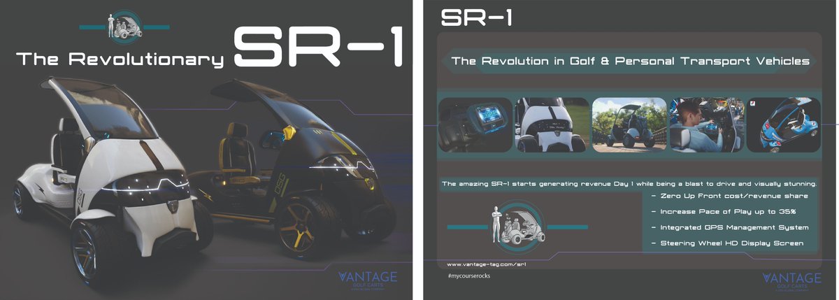 Have you seen our REVOLUTIONARY NEW SR-1 SINGLE RIDER GOLF CART ? We are taking deposits. Click here to Learn more vantage-tag.com/sr1/ #vantagetag #golf #sr1 #electric