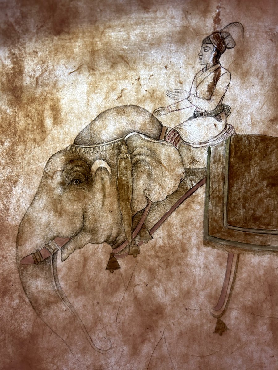 Elephant and mahout/ Semerkand kağıdını  mum ışığına tuttum ve içini gördüm, birbirine sarılmış, içiçe geçmiş liflerin, kağıda dönüşmesinin  hikayesini gözlemledim. / I held the paper up to the candlelight and saw the inside…