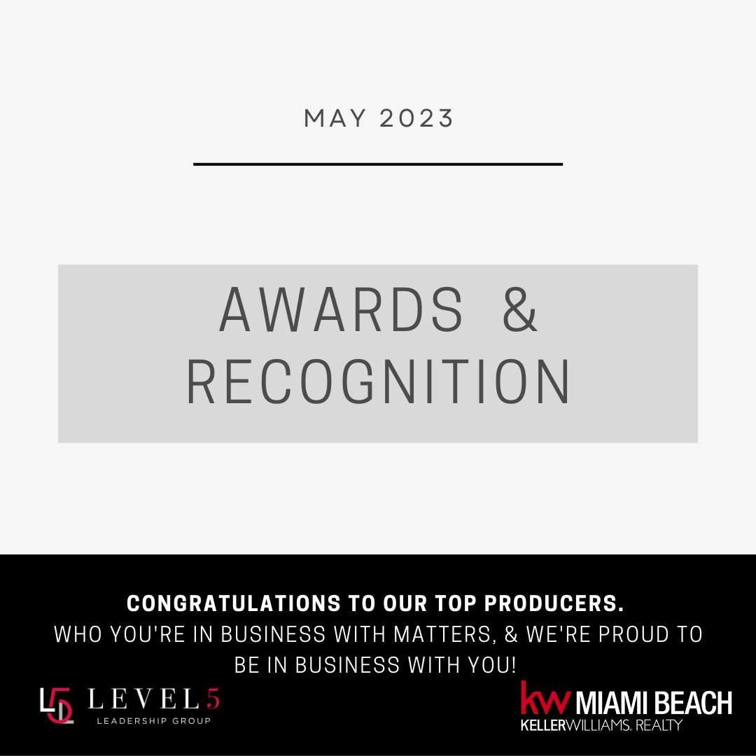 KellerMiami's tweet photo. Congratulations to Keller Williams' top agents for May!
Your commitment to excellence sets the bar high. 

Well done on this well-deserved recognition! 🎉👏 https://t.co/q1frrjIqeB