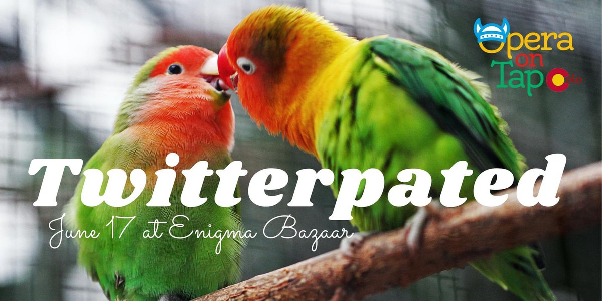 Summer is here, and we're feeling TWITTERPATED! Join us this Saturday, June 17, for our 6p show at Enigma Bazaar all about looove 😍🐥. Grab your tickets today! $8 advance, $10 at the door eventbrite.com/e/opera-on-tap…