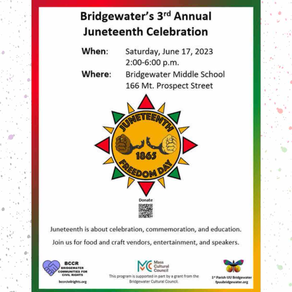 Embrace the power of freedom and unity this Juneteenth! Join us for a day filled with joy, reflection, and celebration this Saturday. 

#Juneteenth #FreedomDay #UnityInDiversity