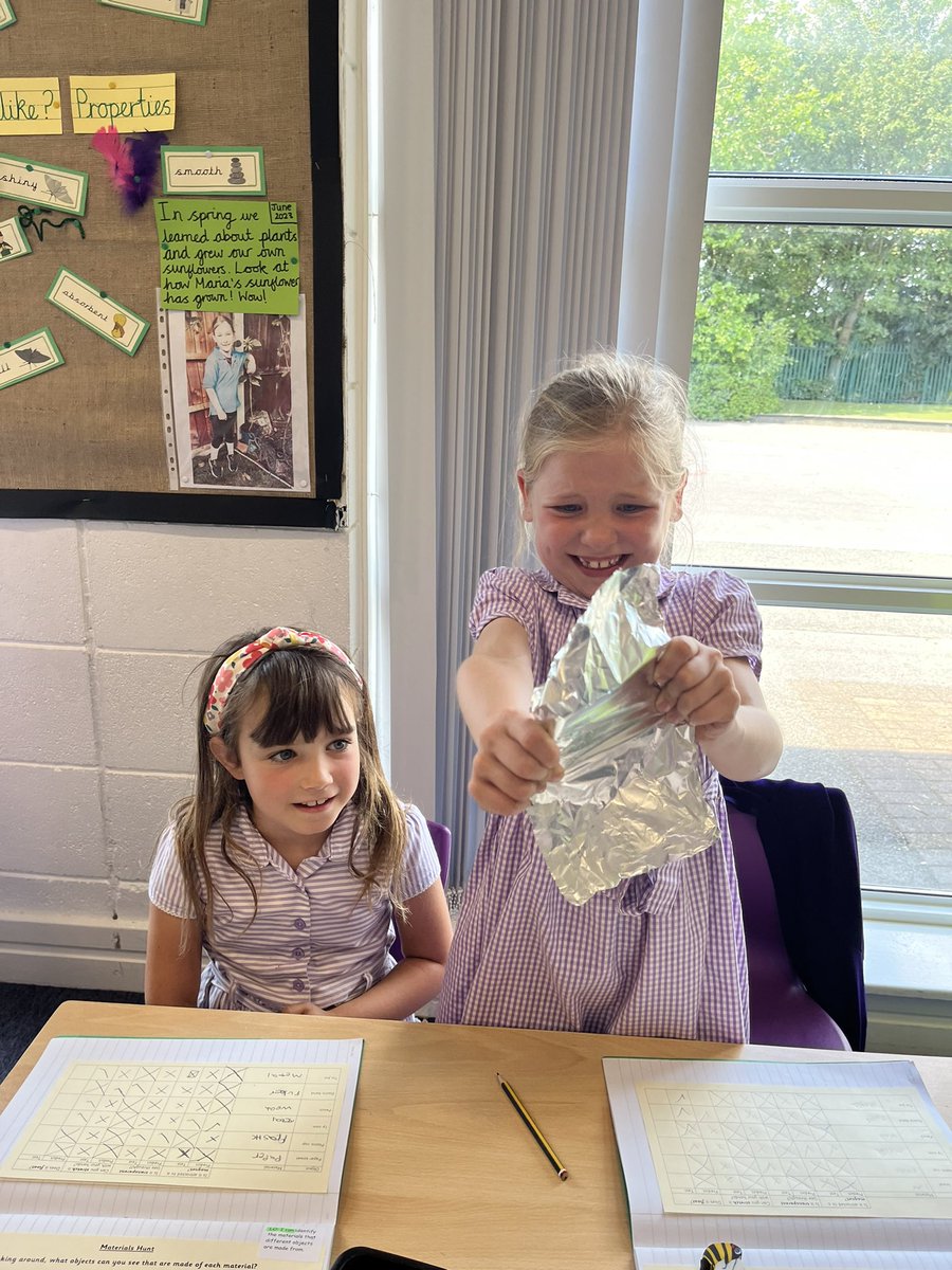Emmaus_School's tweet photo. 💜Miss Fitzgerald’s class enjoyed exploring the properties of different materials in science today! 🧐We made predictions about whether materials would be magnetic, transparent, stretchy and whether they would float before testing them out 👩🏻🔬 #emmausyeartwo #emmausscience https://t.co/ghUU986AIf