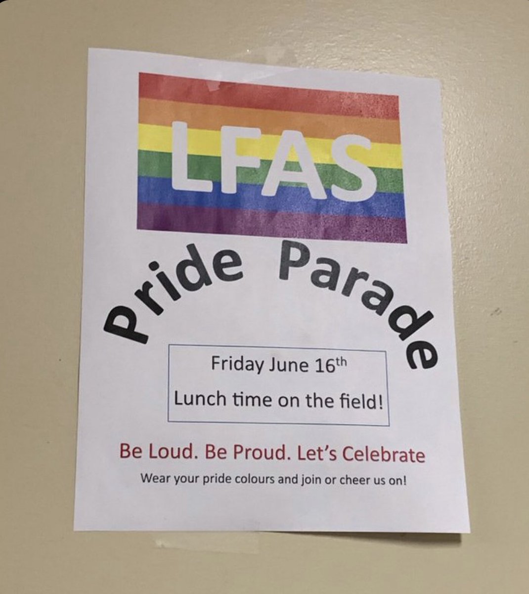 The Langley Fine Arts School is having a pride parade tomorrow.

I met with parents who pulled their kids from this school, after one of their daughters had been socially transitioned for months without their knowledge. 

By social transition, I mean their daughter had a name…