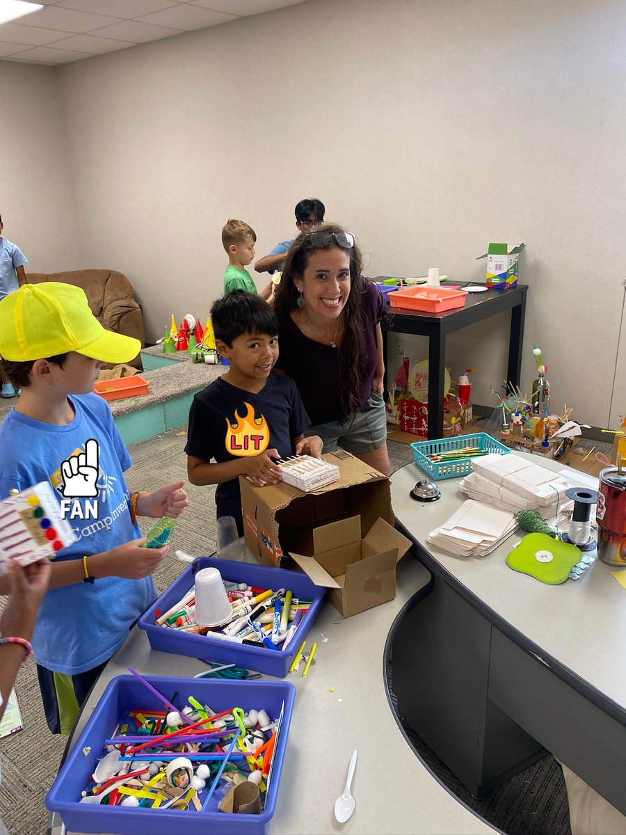 AlisaMatherne's tweet photo. Day 4 @InventProsper is all about our amazing instructors. They are essential in making things happen. Thank you instructors for helping our campers innovate and be creative. @aggiemeg07 @lillianj__ @ProsperISD @CampInvention https://t.co/kq6y8pWT0E