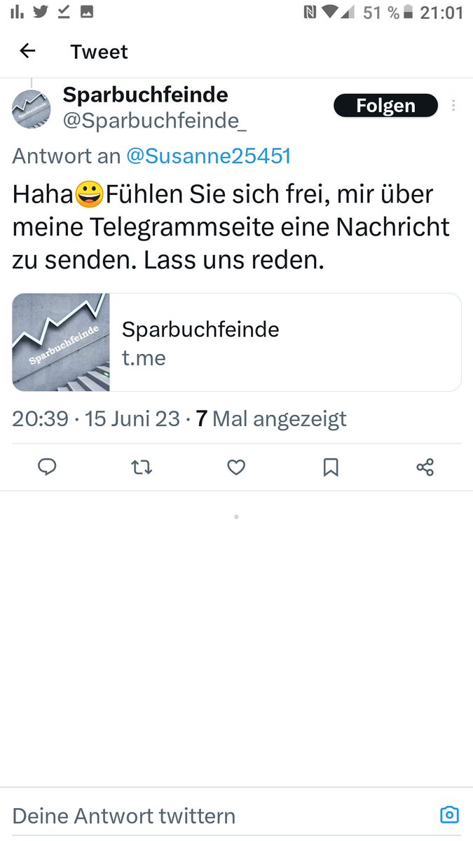 #fintwit  #Fake
Aufpassen <a href="/sparbuchfeinde/">sparbuchfeinde</a> hat einen Doppelgänger (mit Unterstrich am Ende_)  &amp; melden &amp; teilen bitte: