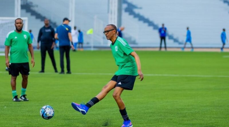 East African Presidents playing football 

1. H.E Paul Kagame (Rwanda) 🇷🇼