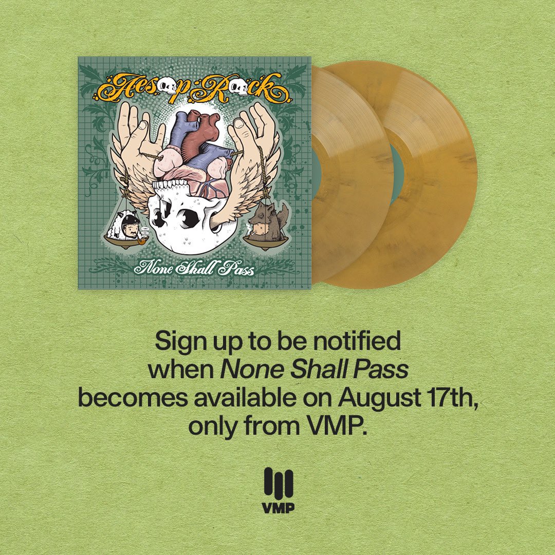 Aesop Rock on Twitter soon “None Shall Pass” exclusive vinyl