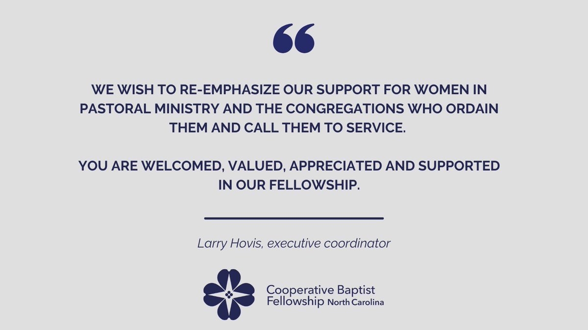 cbfnc's tweet photo. We commend to our fellowship recent statements issued by CBF Global and Baptist Women in Ministry &amp; join these partners in support of women in ministry. Read our full statement, with links to the others, at https://t.co/RLVM8zjp0v https://t.co/3zZdrGQmLt
