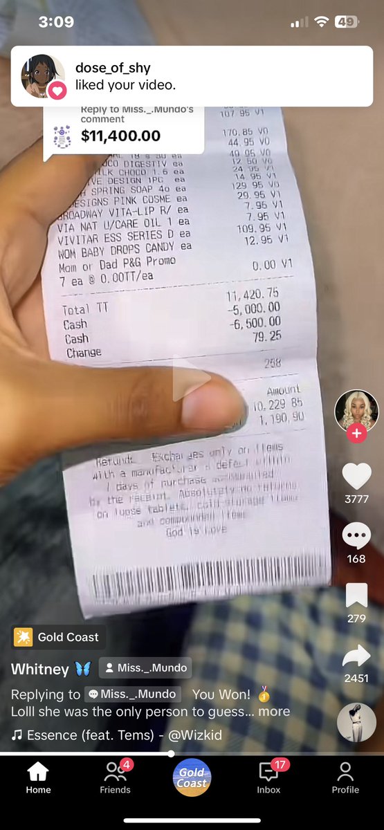 This girl on tiktok showing her pennywise bill for $11400.00 TTD😭😭there is no way😭😭