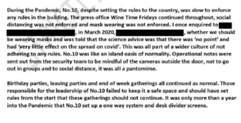 We didn’t have wine time Fridays , we didn’t have staff gatherings, staff were socially isolated from other staff in school. Classes were in bubbles, no lunch breaks, children served dinner in class. Every rule followed unlike many of the people in Boris Johnson’s government.
