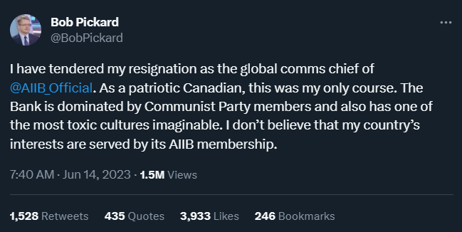 SammyCSCS's tweet image. Man goes to China 
Seeks employment with a Chinese Bank
Quits job because his work colleagues are Chinese.

Refuses to elaborate.