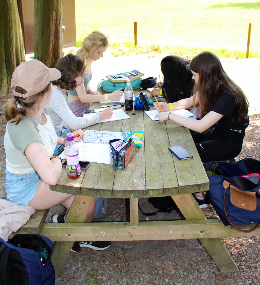 AGSART1's tweet photo. A fantastic day out at the Montalto Estate. Students learning learning observational skills and how to sketch from life. @MontaltoEstate @assumptionlive https://t.co/WhrNuibeyD