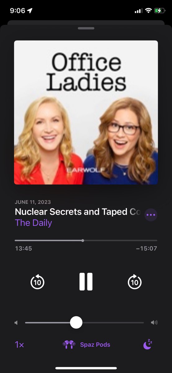 mbispoonerous's tweet photo. That moment when @officeladiespod slides into my very serious news podcast. 🙃 https://t.co/s5vuYapObS