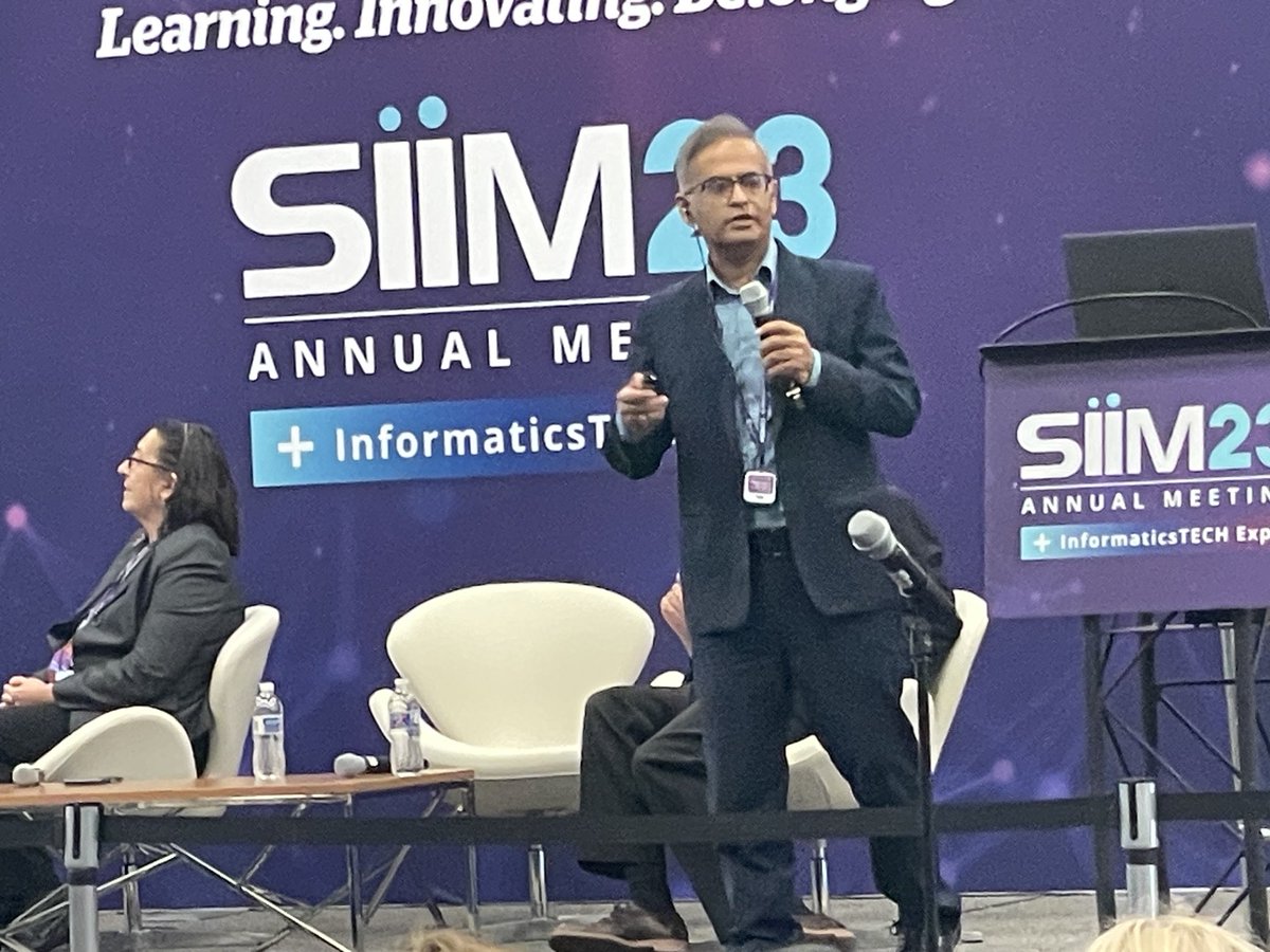 Raj Singh talking at #SIIM23 about interoperability