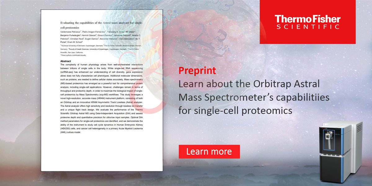 Learn about the Orbitrap Astral mass spectrometer's capabilities for single-cell proteomics #singlecellproteomics #Orbitrap spr.ly/6018O2xmp