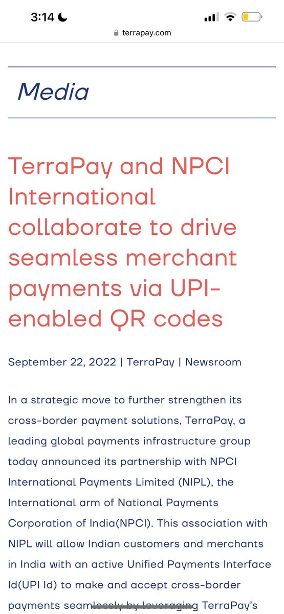 💥RIPPLE IS PARTNERS WITH BOTH TERRAPAY AND NPCI WHO COLLABORATED TO MAKE UPI IN INDIA🤯🤯🤯🤯🤯🤯🤯🤯🤯🤯🤯🤯🤯🤯🤯🤯🤯🤯💥