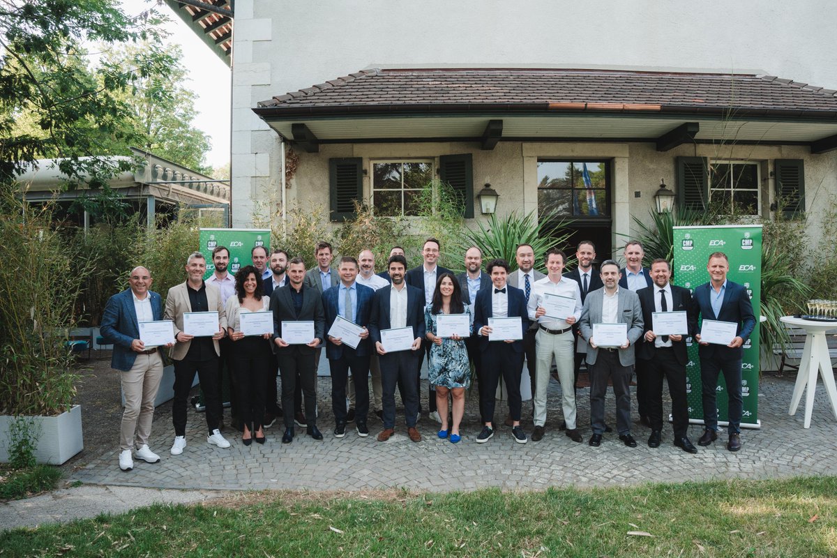 EFC_Football's tweet photo. 🎉 Congratulations to our latest participants in the ECA Club Management Programme (CMP4) who graduated today in Nyon, Switzerland! 🎓🌍

They now have the tools to impact European football and the key skills to run a football club better ⚽️

#WeAreECA #HeartofFootball #CMP4 https://t.co/uptljhORqH