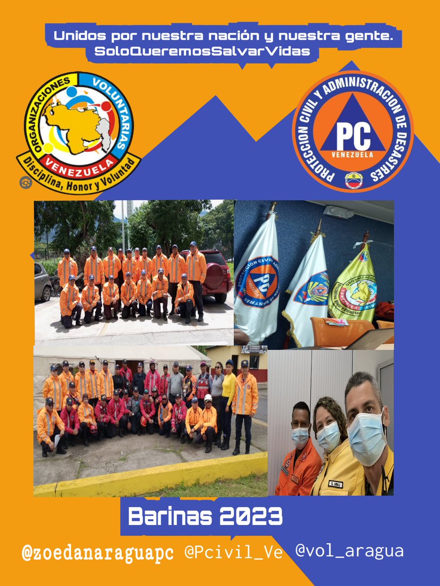 Más de 100 hombres y mujeres de la Fuerza de Tarea Humanitaria Simón Bolívar #FTHSB desplegados en el estado Barinas en trabajos #EDAN entre ellos representantes voluntarios y funcionarios de:
@Zoedanaraguapc <a href="/usararagua/">@usararagua</a> <a href="/garc_aragua/">GARC</a>